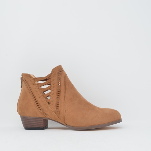 Shoes - ⭐️ Women SUEDE Woven Ankle Boots Tan